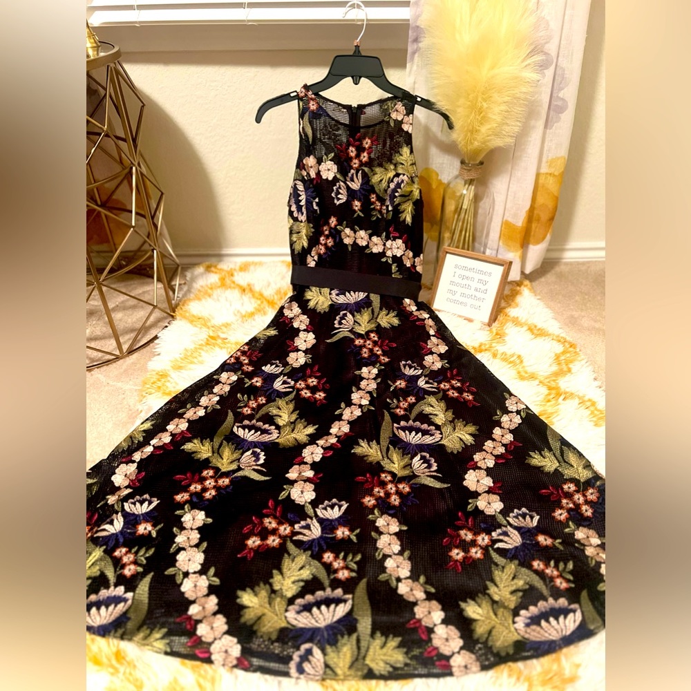 Black floral Dress